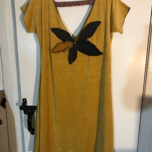 Handmade dress XL yellow/orange - Picture 2 of 6